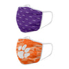 Clemson Tigers NCAA Clutch 2 Pack Face Cover
