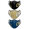 Georgia Tech Yellow Jackets NCAA Sport 3 Pack Face Cover