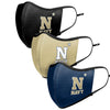 Navy Midshipmen NCAA Sport 3 Pack Face Cover
