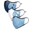 North Carolina Tar Heels NCAA Sport 3 Pack Face Cover