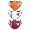 Virginia Tech Hokies NCAA Sport 3 Pack Face Cover