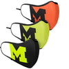 Michigan Wolverines NCAA Highlights Sport 3 Pack Face Cover