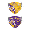 LSU Tigers NCAA Logo Rush Adjustable 2 Pack Face Cover