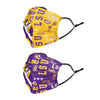 LSU Tigers NCAA Logo Rush Adjustable 2 Pack Face Cover