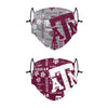 Texas A&M Aggies NCAA Logo Rush Adjustable 2 Pack Face Cover