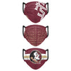 Florida State Seminoles NCAA Mens Matchday 3 Pack Face Cover