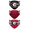 Georgia Bulldogs NCAA Mens Matchday 3 Pack Face Cover