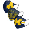 Michigan Wolverines NCAA Mens Matchday 3 Pack Face Cover