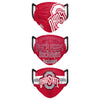 Ohio State Buckeyes NCAA Mens Matchday 3 Pack Face Cover