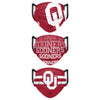 Oklahoma Sooners NCAA Mens Matchday 3 Pack Face Cover
