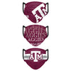 Texas A&M Aggies NCAA Mens Matchday 3 Pack Face Cover