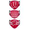 Wisconsin Badgers NCAA Mens Matchday 3 Pack Face Cover
