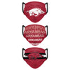 Arkansas Razorbacks NCAA Mens Matchday 3 Pack Face Cover
