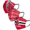 Ball State Cardinals NCAA Mens Matchday 3 Pack Face Cover