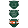 Miami Hurricanes NCAA Mens Matchday 3 Pack Face Cover