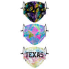 Texas Longhorns NCAA Neon Floral 3 Pack Face Cover