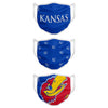 Kansas Jayhawks NCAA 3 Pack Face Cover