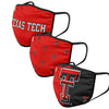 Texas Tech Red Raiders NCAA 3 Pack Face Cover