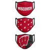 Wisconsin Badgers NCAA 3 Pack Face Cover