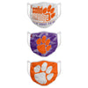 Clemson Tigers NCAA Super Fan 3 Pack Face Cover