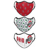 Ohio State Buckeyes NCAA Thematic Sport 3 Pack Face Cover