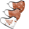 Texas Longhorns NCAA Thematic Sport 3 Pack Face Cover