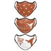 Texas Longhorns NCAA Thematic Sport 3 Pack Face Cover