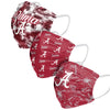 Alabama Crimson Tide NCAA Womens Matchday 3 Pack Face Cover