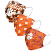 Clemson Tigers NCAA Womens Matchday 3 Pack Face Cover
