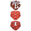 Illinois Fighting Illini NCAA Womens Matchday 3 Pack Face Cover