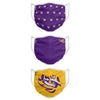 LSU Tigers NCAA Mascot NCAA 3 Pack Face Cover