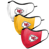 Kansas City Chiefs NFL Super Bowl LV Sport 3 Pack Face Cover