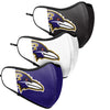 Baltimore Ravens NFL Sport 3 Pack Face Cover