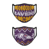 Baltimore Ravens NFL Mens Knit 2 Pack Face Cover