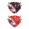 Kansas City Chiefs NFL Logo Rush Adjustable 2 Pack Face Cover