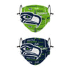 Seattle Seahawks NFL Logo Rush Adjustable 2 Pack Face Cover