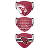Arizona Cardinals NFL Mens Matchday 3 Pack Face Cover