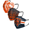 Chicago Bears NFL Mens Matchday 3 Pack Face Cover