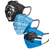 Carolina Panthers NFL Mens Matchday 3 Pack Face Cover