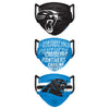 Carolina Panthers NFL Mens Matchday 3 Pack Face Cover