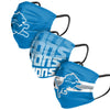 Detroit Lions NFL Mens Matchday 3 Pack Face Cover