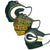 Green Bay Packers NFL Mens Matchday 3 Pack Face Cover