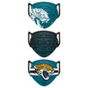 Jacksonville Jaguars NFL Mens Matchday 3 Pack Face Cover