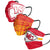 Kansas City Chiefs NFL Mens Matchday 3 Pack Face Cover