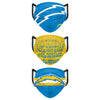 Los Angeles Chargers NFL Mens Matchday 3 Pack Face Cover