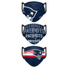 New England Patriots NFL Mens Matchday 3 Pack Face Cover