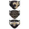 New Orleans Saints NFL Mens Matchday 3 Pack Face Cover