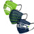 Seattle Seahawks NFL Mens Matchday 3 Pack Face Cover