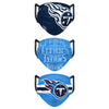 Tennessee Titans NFL Mens Matchday 3 Pack Face Cover