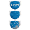 Detroit Lions NFL 3 Pack Face Cover